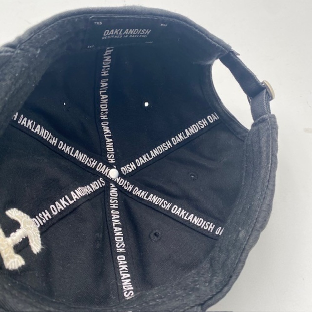 OAKLAND Oaklandish Tree Logo Dad Hat Cap Mens OSFA Black Cotton Adjustable Strap - Picture 10 of 11